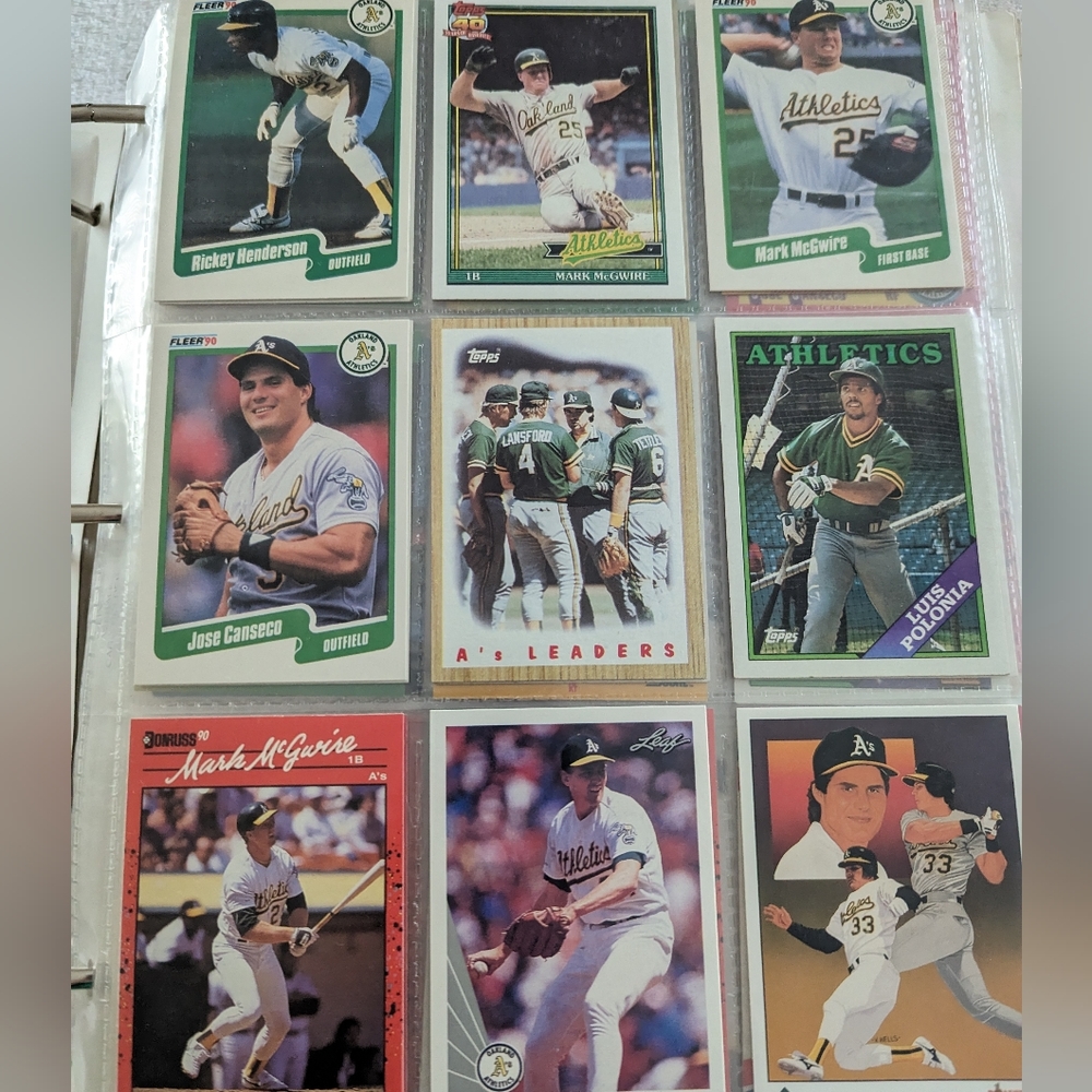 Athletics Baseball Card Bundle